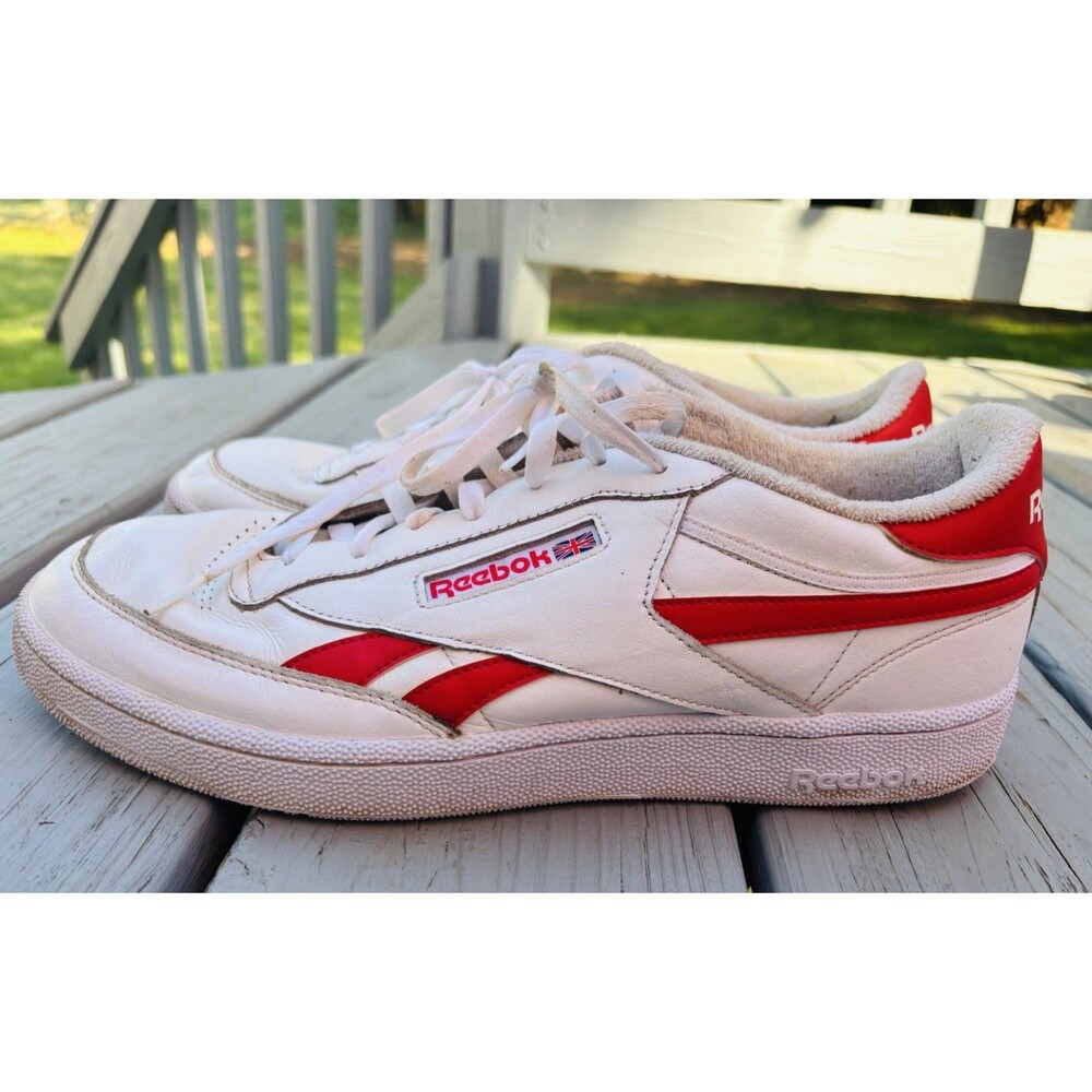 Vintage Reebok Classic Leather White Red Low Top Sneakers Men’s 12 (No Size Tag)